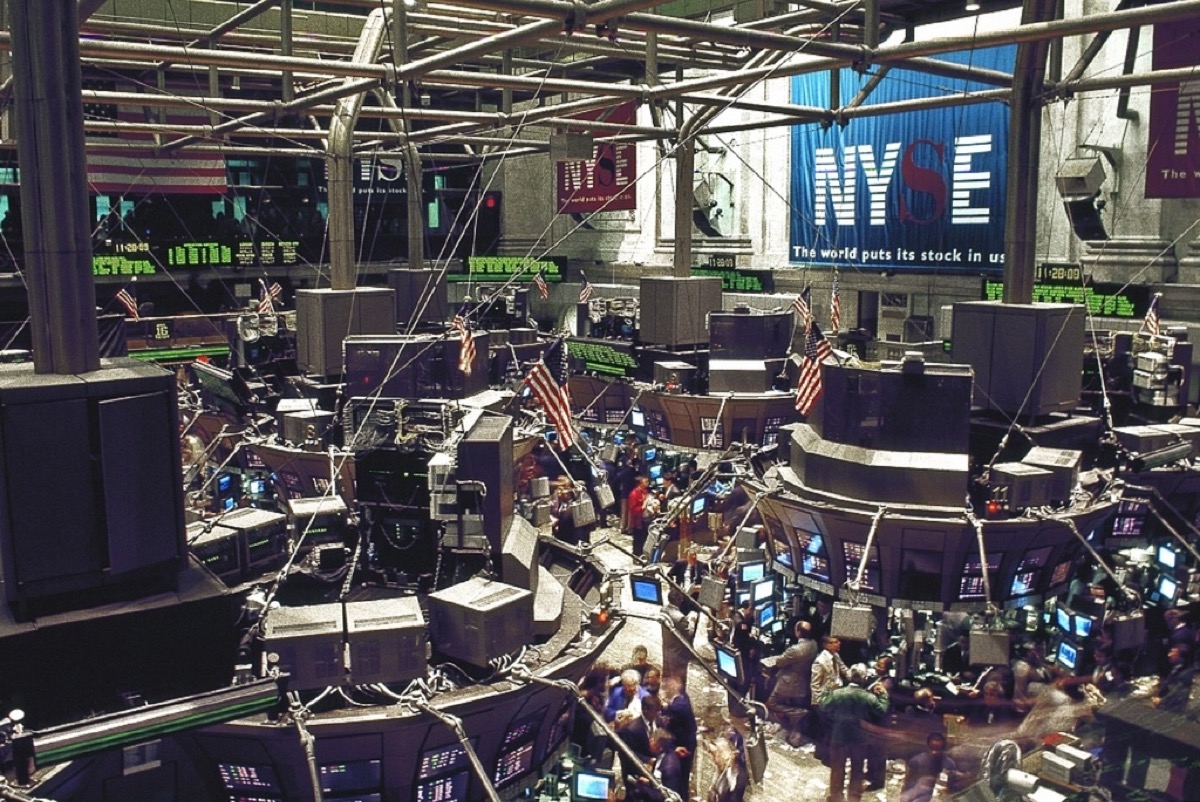 The New York Stock Exchange building facade, the venue where the shares backing tokenized stocks actually trade