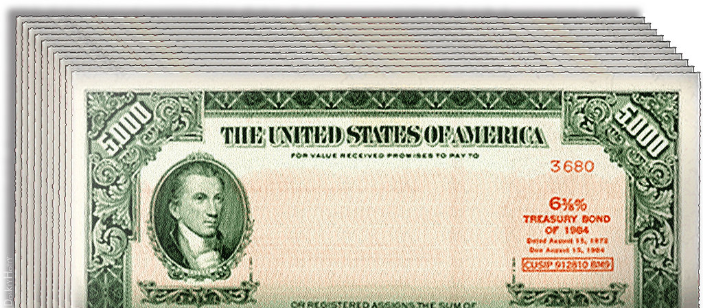 Vintage US Treasury bond certificate